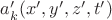 $a'_k(x',y',z',t')$