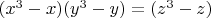 $(x^3-x)(y^3-y)=(z^3-z)$