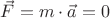 ${\vec F}={m}\cdot{\vec a}={0}$ ${\vec F}={m}\cdot{\vec a}={0}$
