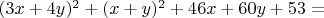 $(3x+4y)^2+(x+y)^2+46x+60y+53=$
