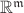 $\mathbb R^\mathfrak m$