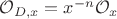 $\mathcal O_{D, x} = x^{-n} \mathcal O_x$