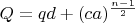 $Q=qd+(ca)^{\frac{n-1}2}$