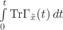 $\int\limits_0^{t} \mathrm{Tr} \Gamma_{\tilde x}(t)}\,dt$