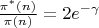 $\frac{\pi^*(n)}{\pi(n)}} = 2 e^{-\gamma}$