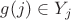 $g(j)\in Y_j$
