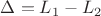 ${\Delta}={L_1}-{L_2}$