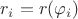 $r_i=r(\varphi_i)$
