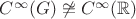 $C^{\infty}(G)\not\cong C^{\infty}(\mathbb{R})$