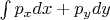 $\int p_xdx+p_ydy$