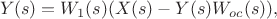 $$Y(s)=W_1(s)(X(s)-Y(s)W_{oc}(s)),$$