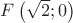 $F \left ( \sqrt{2} ; 0 \right )$