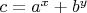 $c=a^x+b^y$