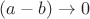 $(a-b)\to 0$