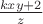 $\frac{kxy+2}{z}$