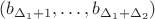 $(b_{\Delta_1+1},\ldots,b_{\Delta_1+\Delta_2})$