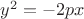 $y^2=-2px$