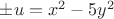 $\pm u = x^2-5y^2$
