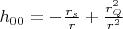 $h_{00}=-\frac{r_s}{r}+\frac{r^2_Q}{r^2}$