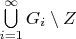 $\bigcup\limits_{i=1}^\infty G_i\setminus Z$