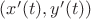 $(x'(t), y'(t))$