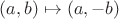$(a,b)\mapsto(a,-b)$