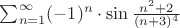 $\sum_{n=1}^{\infty}(-1)^n \cdot \sin\frac{n^2+2}{(n+3)^4}}