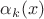 $\alpha_k(x)$