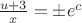 $\frac{u+3}{x}=\pm e^c$ $\frac{u+3}{x}=\pm e^c$