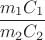 $\dfrac{m_1C_1}{m_2C_2}$