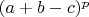$(a+b-c)^p$