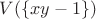 $V(\lbrace xy-1 \rbrace)$