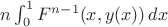 $n\int_0^1F^{n-1}(x,y(x))\,dx$
