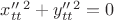 $x''_{tt}^2+y''_{tt}^2=0$