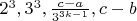 $2^3,3^3,\frac{c-a}{3^{3k-1}},c-b$