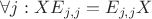 $\forall j: X E_{j,j} = E_{j,j} X$