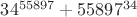 $34^{55897}+55897^{34}$
