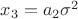 $x_3 = a_2\sigma^2$ $x_3 = a_2\sigma^2$