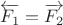 $\overleftarrow{F_1}=\overrightarrow{F_2}$