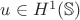 $u\in H^1(\mathbb{S})$