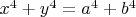 $x^4+y^4=a^4+b^4$