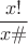 $\dfrac{x!}{x\#}$