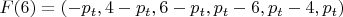 $F(6)=(-p_t,4-p_t,6-p_t,p_t-6,p_t-4,p_t)$