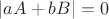 $|aA+bB|=0$ $|aA+bB|=0$