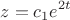 $$z={c_1}e^{2t}$$