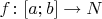 $f\colon[a;b]\to N$