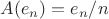 $A(e_n)=e_n/n$