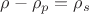 $\[\rho  - {\rho _p} = {\rho _s}\]$