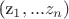 (z_1, ... z_n)