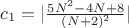 $c_1=|\frac{5N^2-4N+8}{(N+2)^2}|$